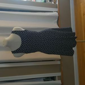 Navy and white polka dot tank dress by H&M, size 8